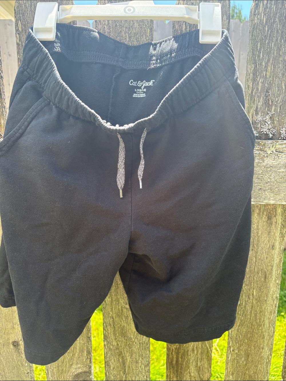 2 pair Cat & Jack Black Athletic Drawstring boy’s Shorts size 12/14 and 16